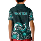 australia-aboriginal-kid-polo-shirt-dolphin-green