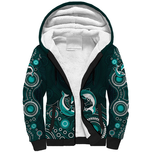 australia-aboriginal-sherpa-hoodie-dolphin-green