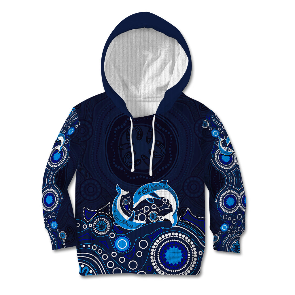 australia-aboriginal-kid-hoodie-dolphin-dark-blue
