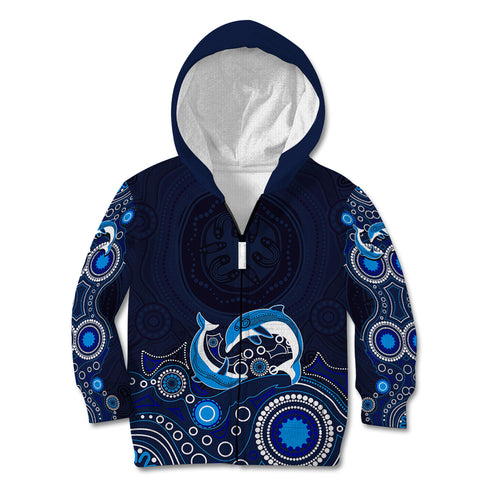 australia-aboriginal-kid-hoodie-dolphin-dark-blue