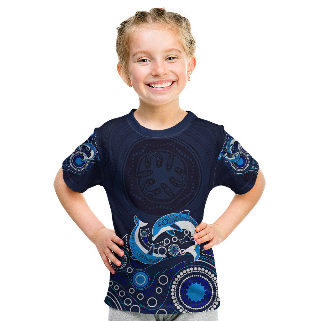 australia-aboriginal-kid-t-shirt-dolphin-dark-blue