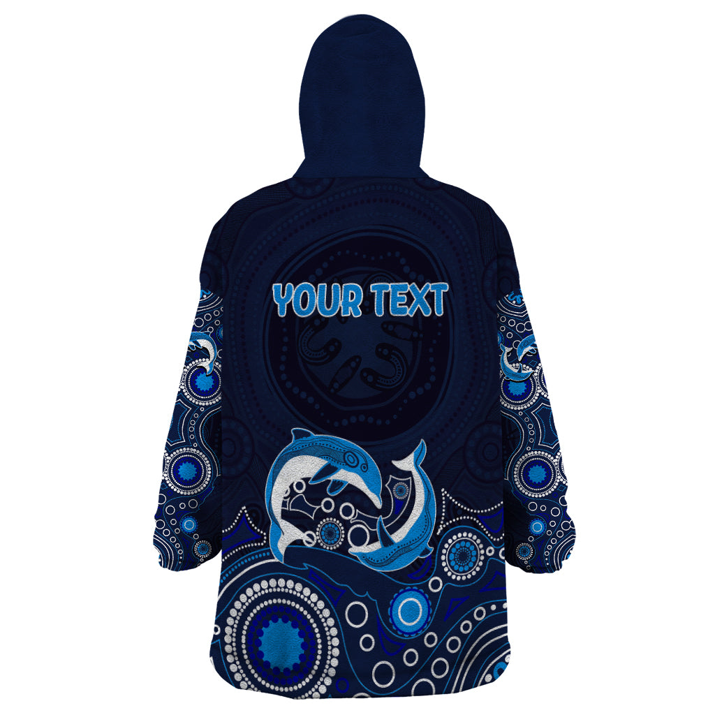 australia-aboriginal-wearable-blanket-hoodie-dolphin-dark-blue