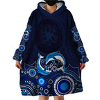 australia-aboriginal-wearable-blanket-hoodie-dolphin-dark-blue