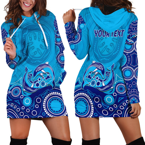 australia-aboriginal-hoodie-dress-dolphin-light-blue