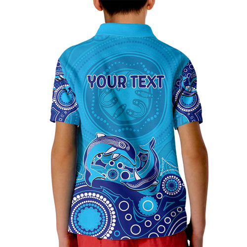 australia-aboriginal-kid-polo-shirt-dolphin-light-blue