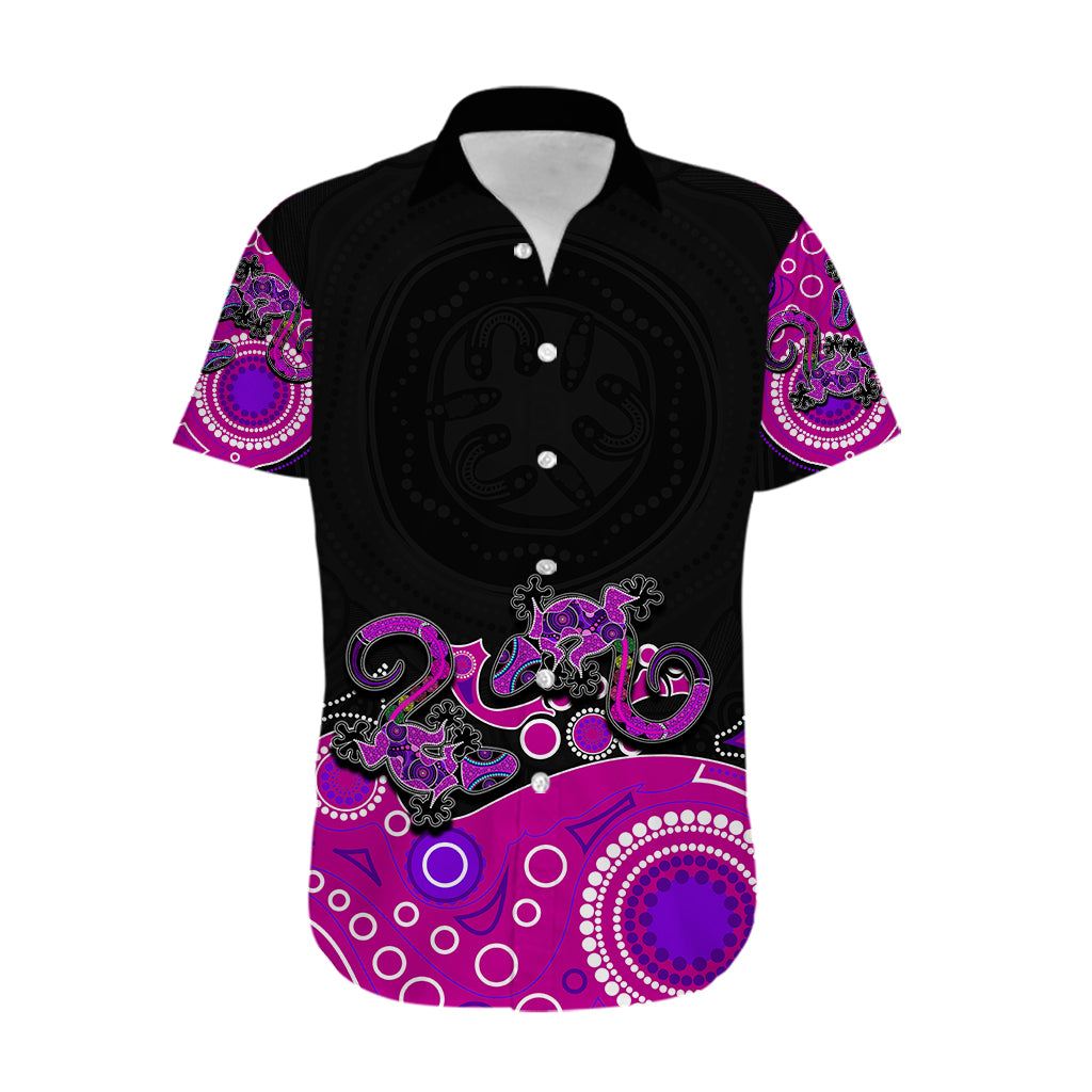 australia-aboriginal-hawaiian-shirt-lizard-pink