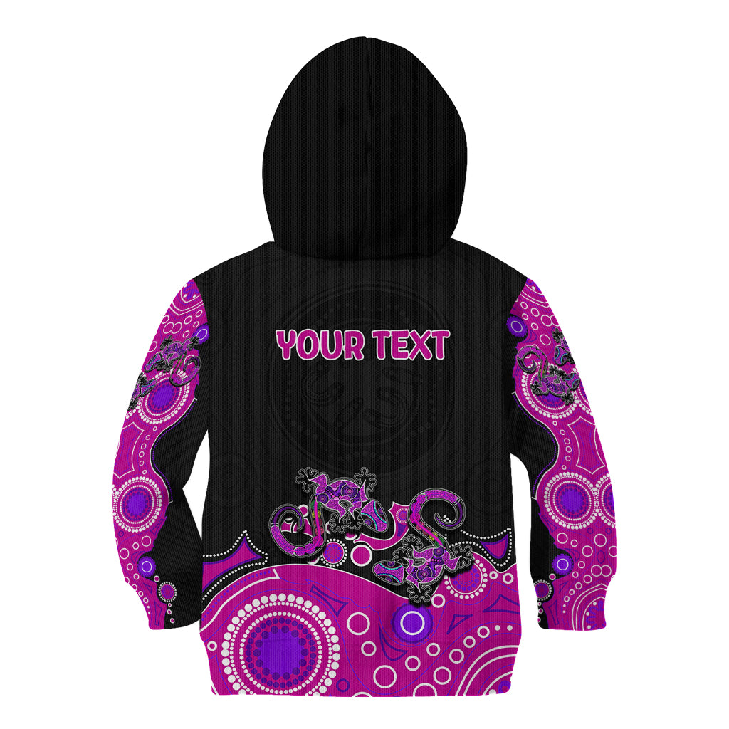 australia-aboriginal-kid-hoodie-lizard-pink