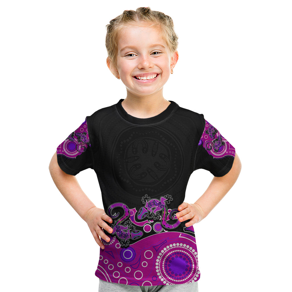 australia-aboriginal-kid-t-shirt-lizard-pink