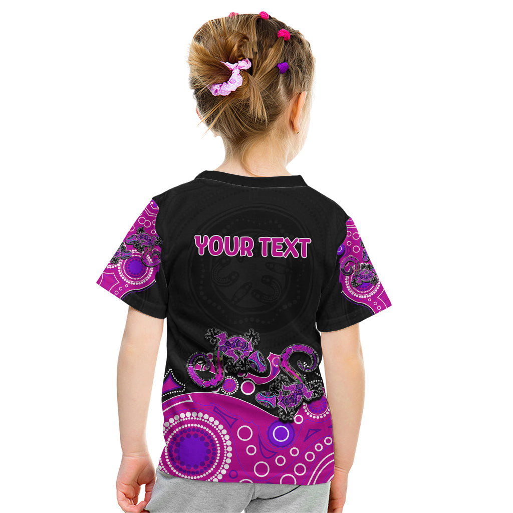 australia-aboriginal-kid-t-shirt-lizard-pink