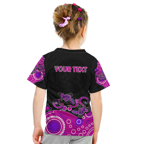 australia-aboriginal-kid-t-shirt-lizard-pink