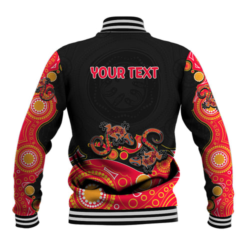 australia-aboriginal-baseball-jacket-lizard-red