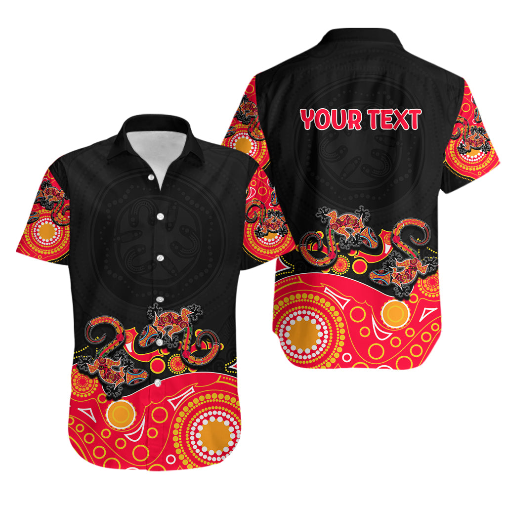 australia-aboriginal-hawaiian-shirt-lizard-red