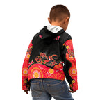 australia-aboriginal-kid-hoodie-lizard-red