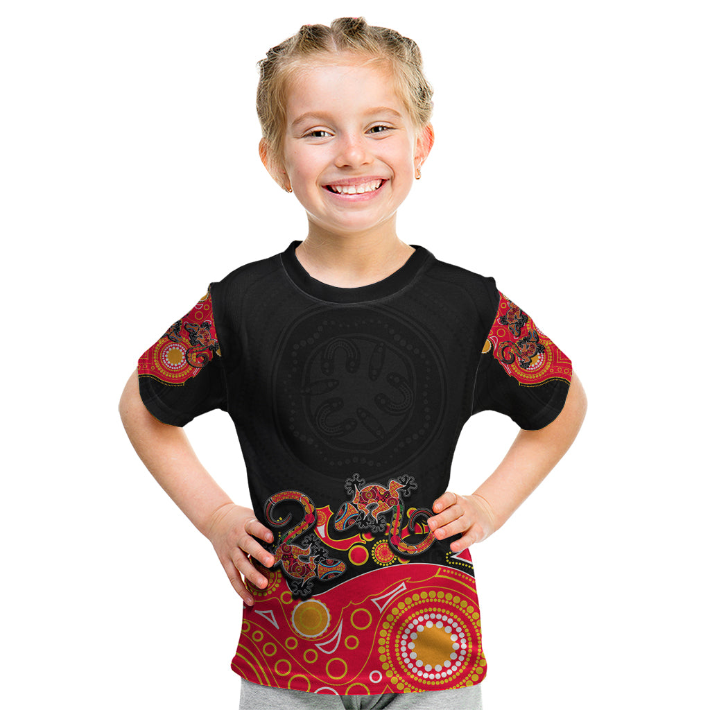 australia-aboriginal-kid-t-shirt-lizard-red