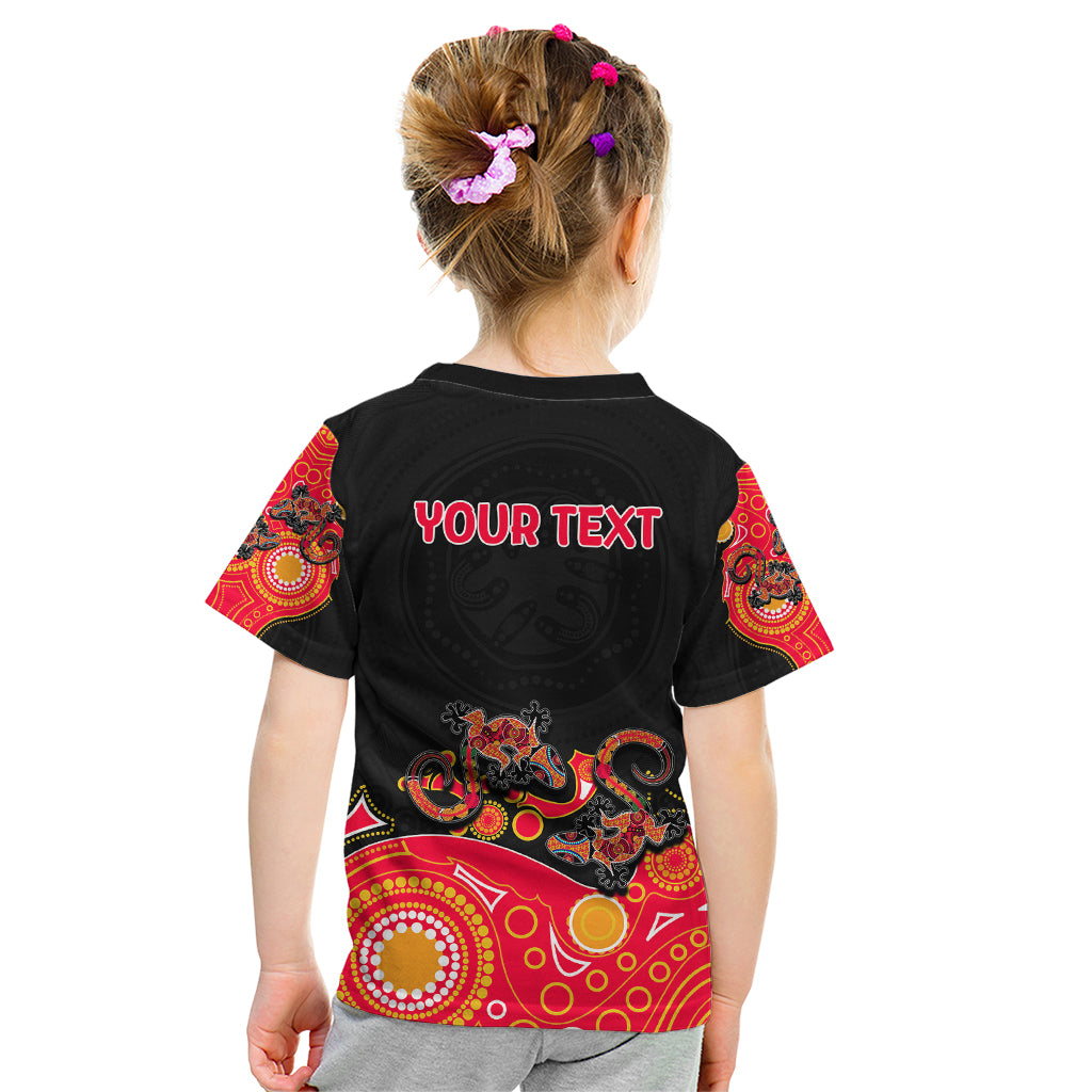 australia-aboriginal-kid-t-shirt-lizard-red