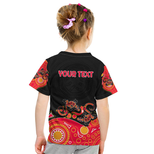 australia-aboriginal-kid-t-shirt-lizard-red