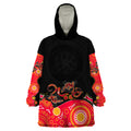 australia-aboriginal-wearable-blanket-hoodie-lizard-red
