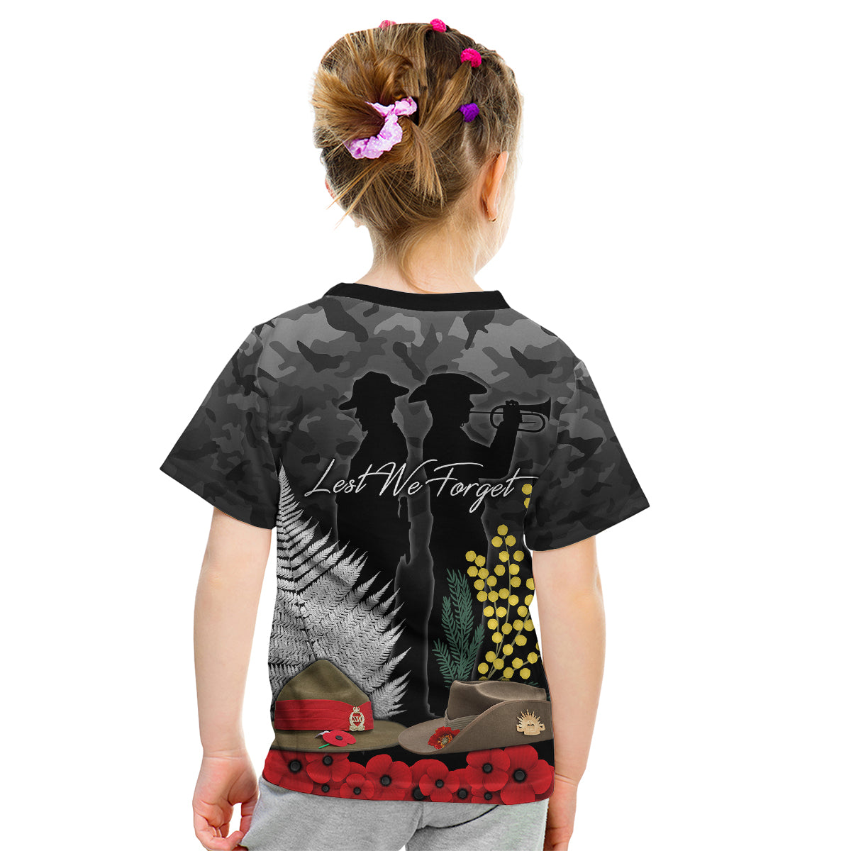 anzac-day-kid-t-shirt-camo-style-slouch-hats-mix-silver-fern-golden-wattle