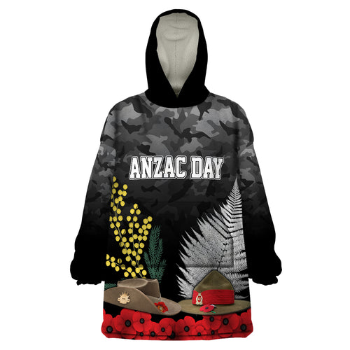 anzac-day-wearable-blanket-hoodie-camo-style-slouch-hats-mix-silver-fern-golden-wattle