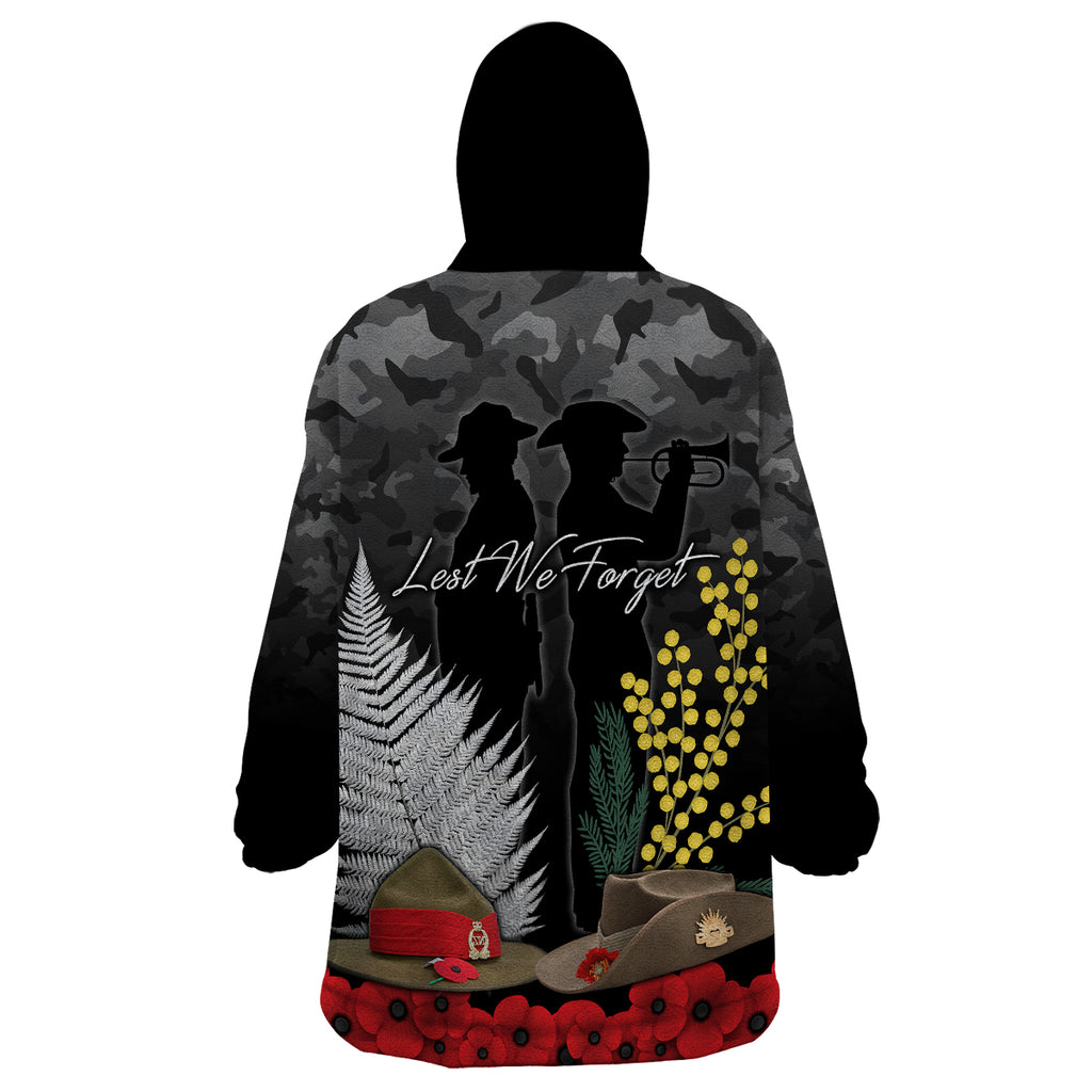 anzac-day-wearable-blanket-hoodie-camo-style-slouch-hats-mix-silver-fern-golden-wattle