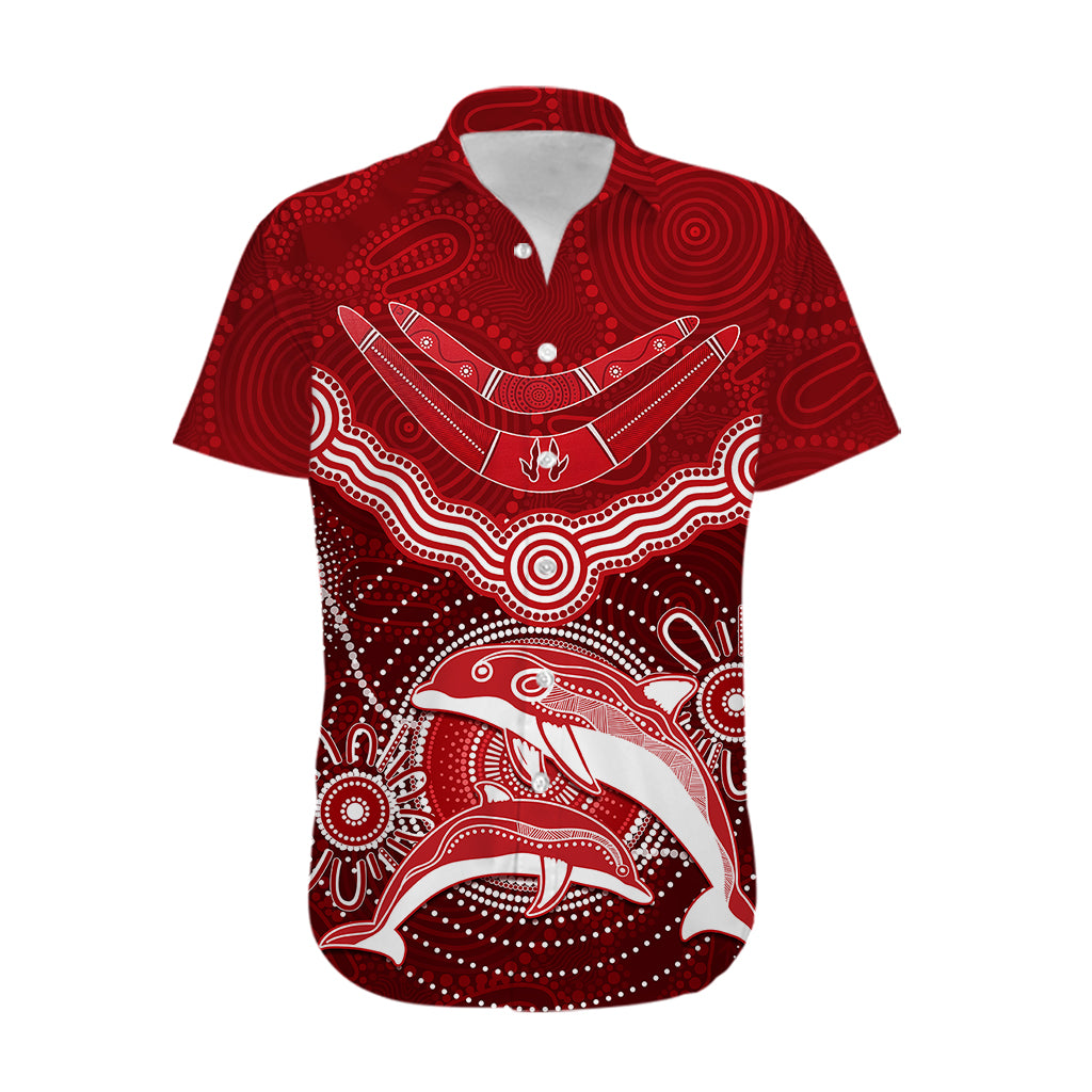 personalised-dolphins-rugby-hawaiian-shirt-aboriginal-boomerang-artsy-style