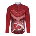 personalised-dolphins-rugby-long-sleeve-button-shirt-aboriginal-boomerang-artsy-style