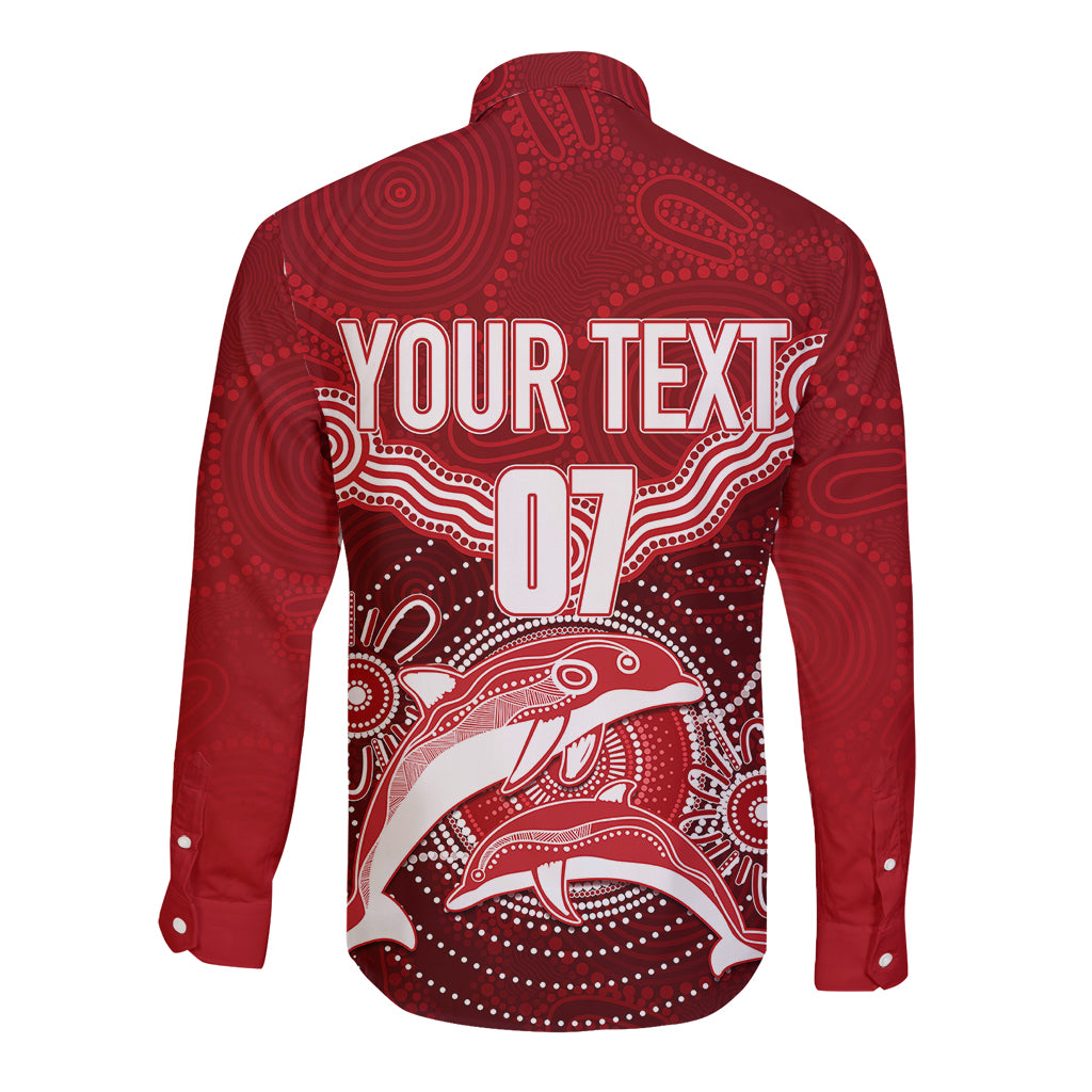 personalised-dolphins-rugby-long-sleeve-button-shirt-aboriginal-boomerang-artsy-style