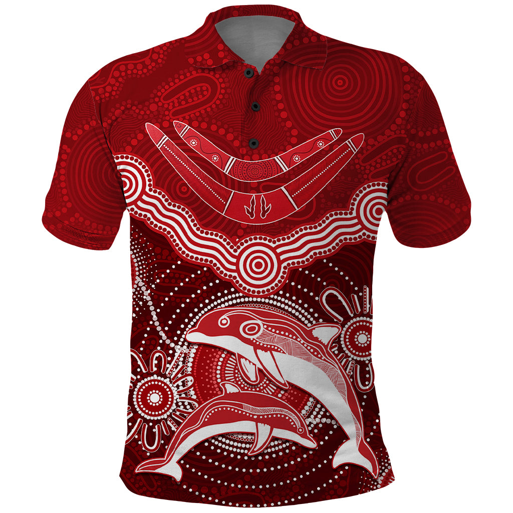 personalised-dolphins-rugby-polo-shirt-aboriginal-boomerang-artsy-style