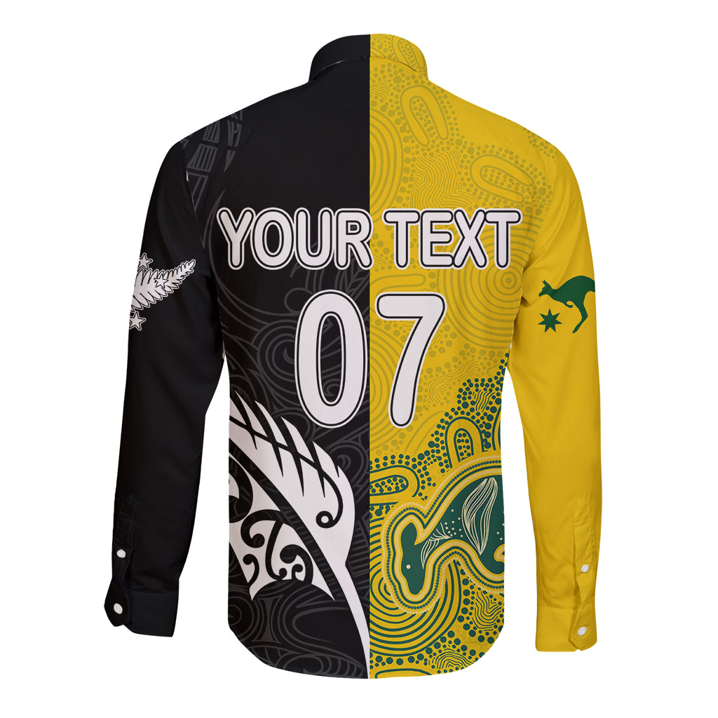personalised-matildas-mix-football-ferns-long-sleeve-button-shirt-2023-world-cup-aboriginal-tribal-style