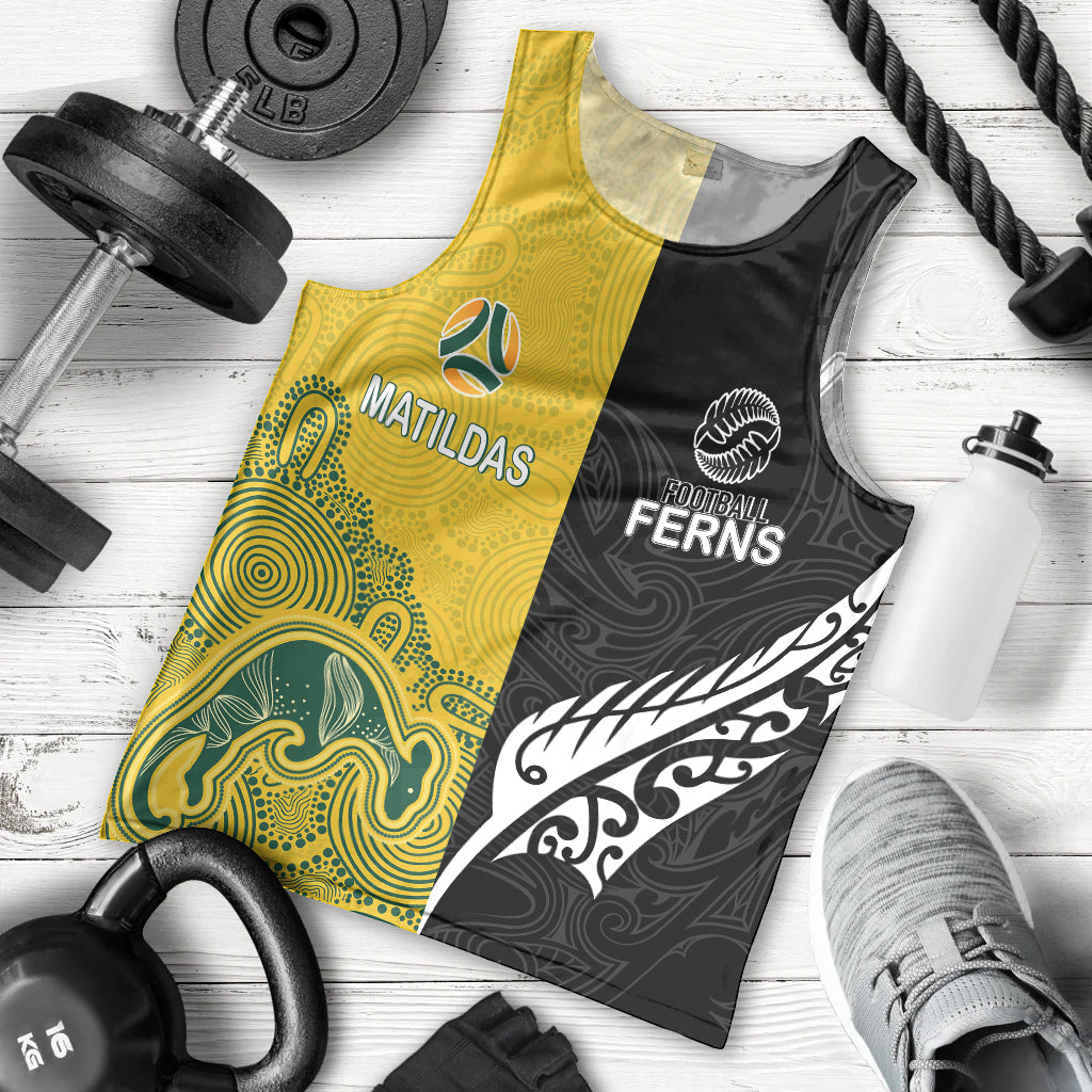 personalised-matildas-mix-football-ferns-men-tank-top-2023-world-cup-aboriginal-tribal-style