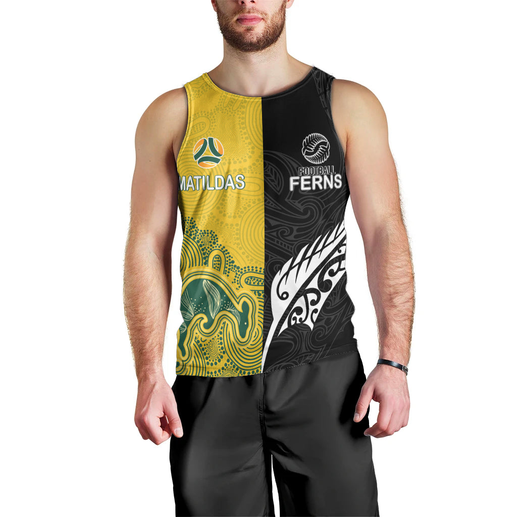 personalised-matildas-mix-football-ferns-men-tank-top-2023-world-cup-aboriginal-tribal-style