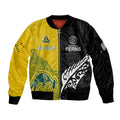 personalised-matildas-mix-football-ferns-sleeve-zip-bomber-jacket-2023-world-cup-aboriginal-tribal-style