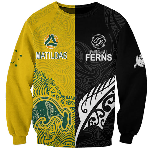 personalised-matildas-mix-football-ferns-sweatshirt-2023-world-cup-aboriginal-tribal-style