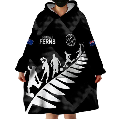 personalised-new-zealand-football-ferns-wearable-blanket-hoodie-women-world-cup-2023-sporty-vibes