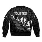 personalised-new-zealand-football-ferns-bomber-jacket-women-world-cup-2023-tribal-koru-pattern