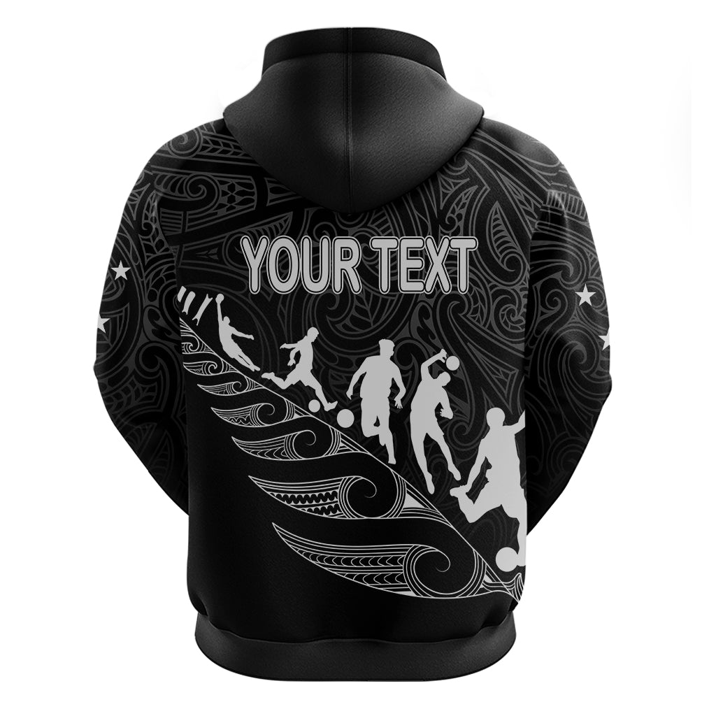 personalised-new-zealand-football-ferns-hoodie-women-world-cup-2023-tribal-koru-pattern