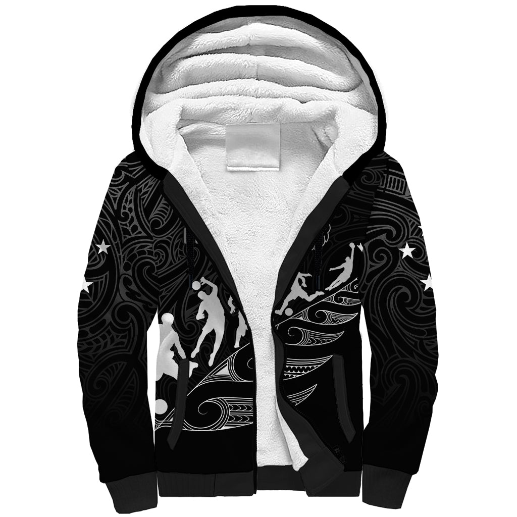 personalised-new-zealand-football-ferns-sherpa-hoodie-women-world-cup-2023-tribal-koru-pattern