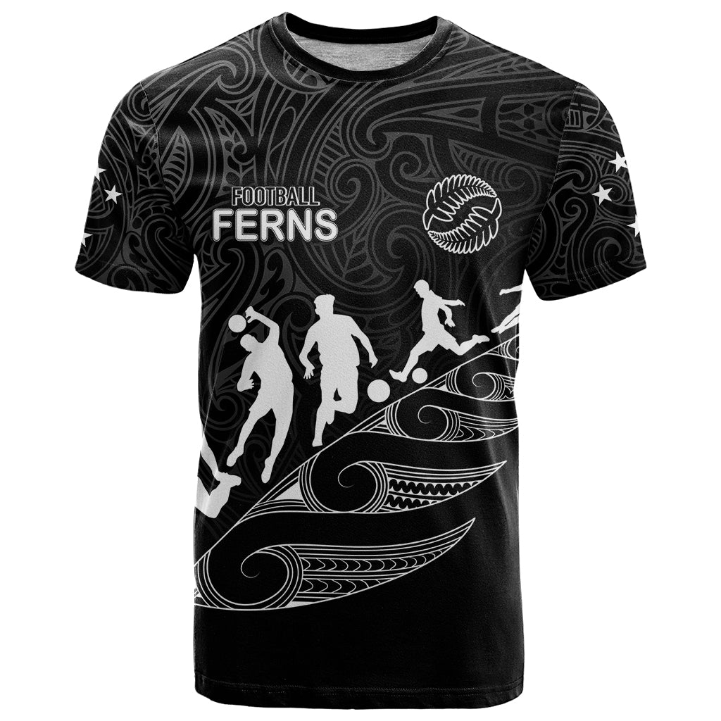 personalised-new-zealand-football-ferns-t-shirt-women-world-cup-2023-tribal-koru-pattern
