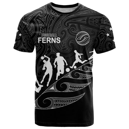 personalised-new-zealand-football-ferns-t-shirt-women-world-cup-2023-tribal-koru-pattern