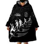 personalised-new-zealand-football-ferns-wearable-blanket-hoodie-women-world-cup-2023-tribal-koru-pattern