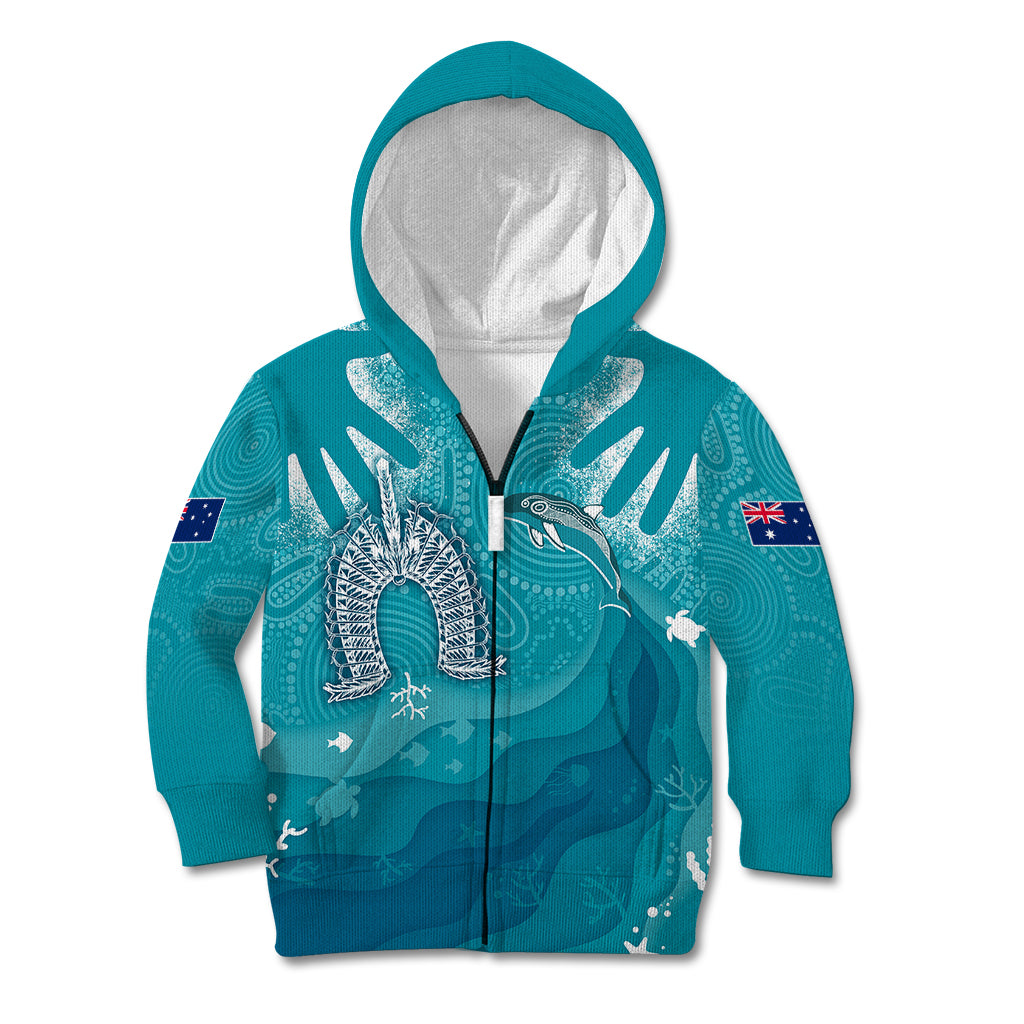 naidoc-week-2023-kid-hoodie-for-our-elders-torres-strait-dolphin-aboriginal-dot-arts