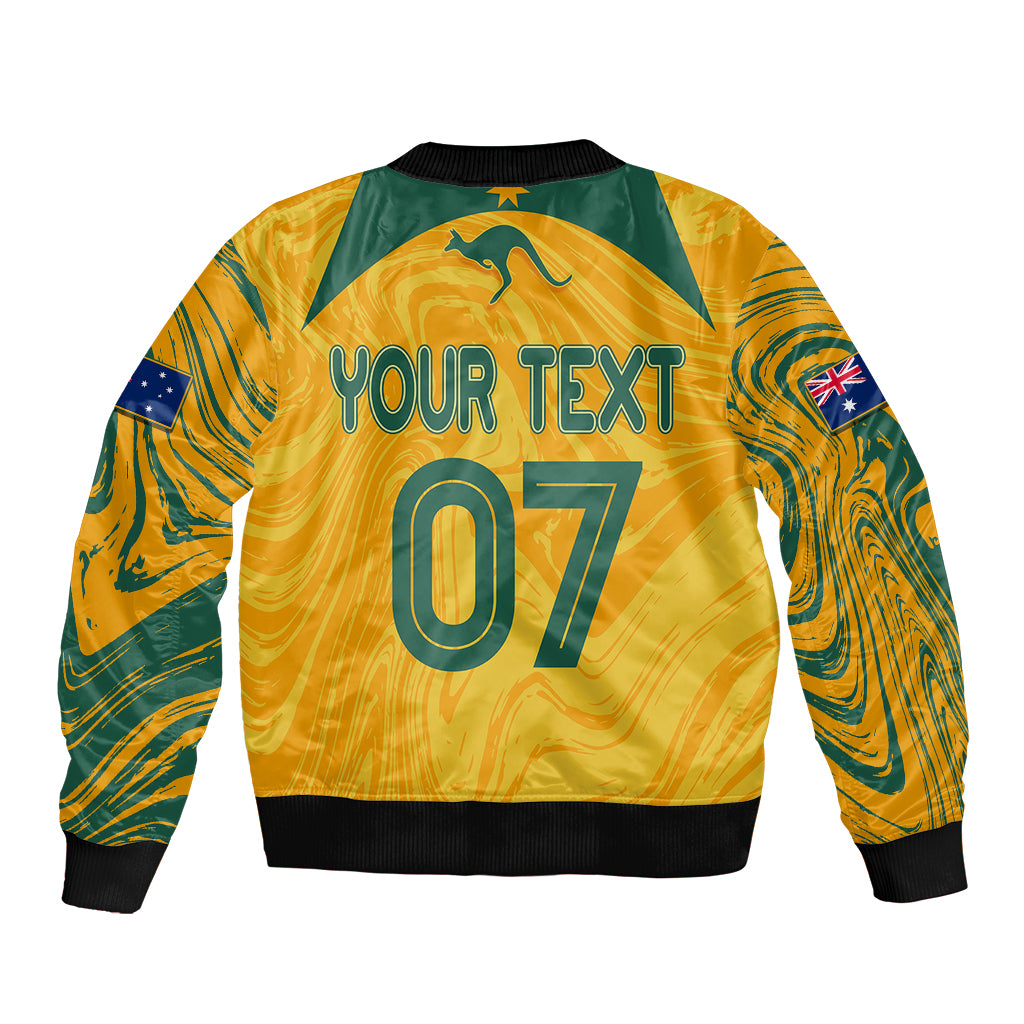 personalised-aussie-matildas-bomber-jacket-2023-women-world-cup-marble-patterns