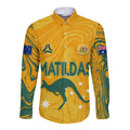 personalised-aussie-matildas-long-sleeve-button-shirt-2023-women-world-cup-marble-patterns