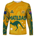 personalised-aussie-matildas-long-sleeve-shirt-2023-women-world-cup-marble-patterns