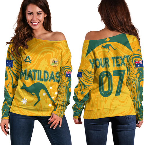 personalised-aussie-matildas-off-shoulder-sweater-2023-women-world-cup-marble-patterns