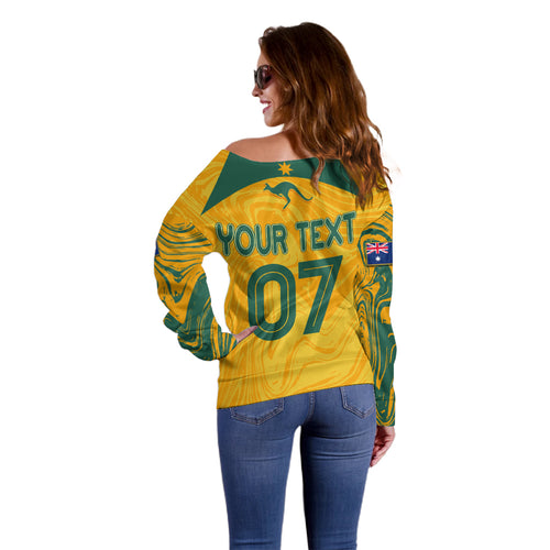 personalised-aussie-matildas-off-shoulder-sweater-2023-women-world-cup-marble-patterns