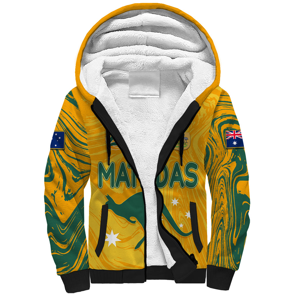 personalised-aussie-matildas-sherpa-hoodie-2023-women-world-cup-marble-patterns