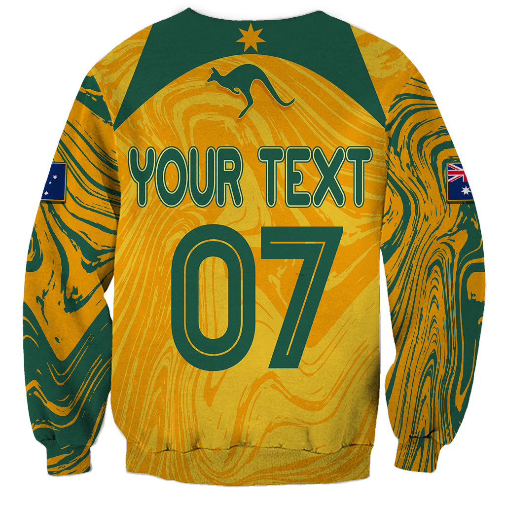 personalised-aussie-matildas-sweatshirt-2023-women-world-cup-marble-patterns