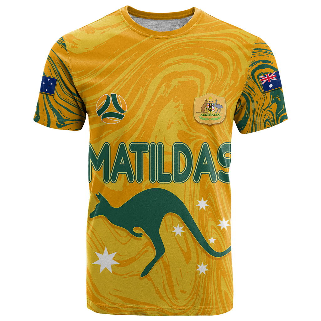 personalised-aussie-matildas-t-shirt-2023-women-world-cup-marble-patterns