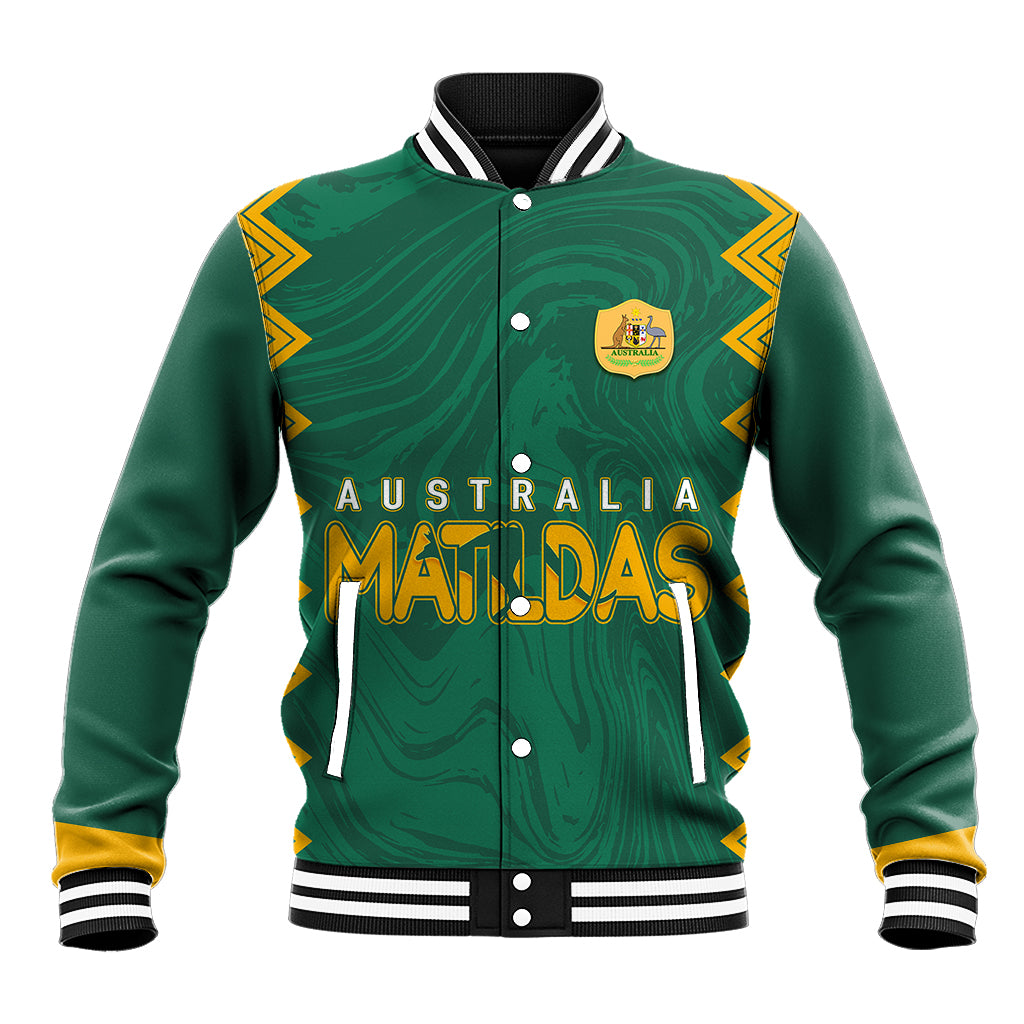 personalised-aussie-matildas-baseball-jacket-2023-women-world-cup-marble-patterns-green